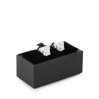 The Collection Metal bulldog cufflinks in a gift box